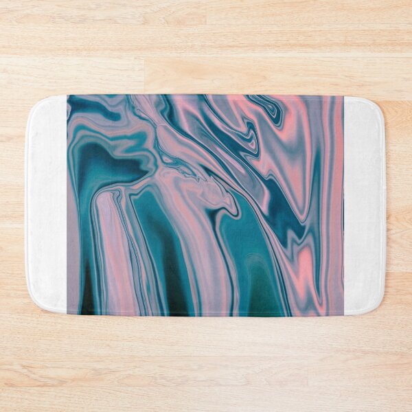 Item preview, Abstract Pink sunset at blue sea - marbling art designed and sold by Butterfly-Dream.