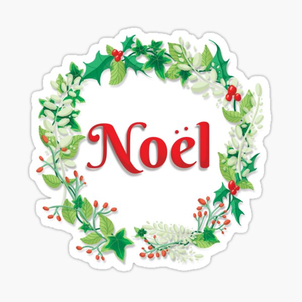 Noël Christmas Wreath Sticker