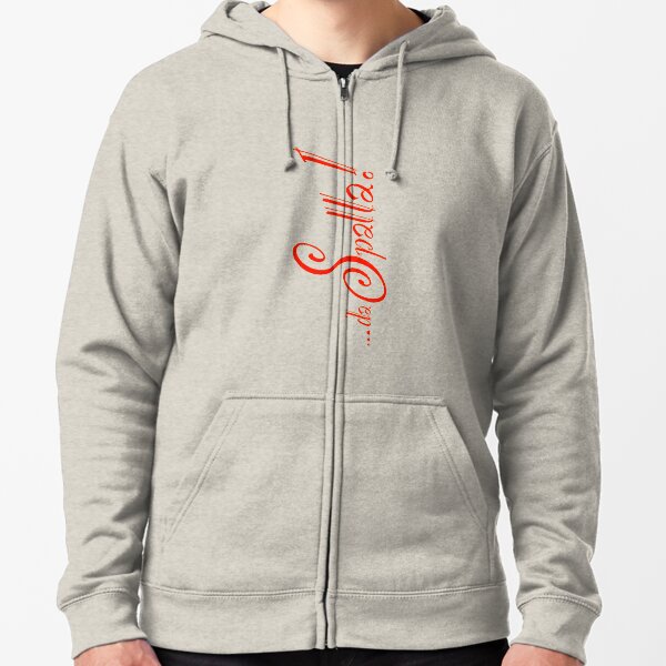 Beautiful covers with da Spalla red logo! Zipped Hoodie