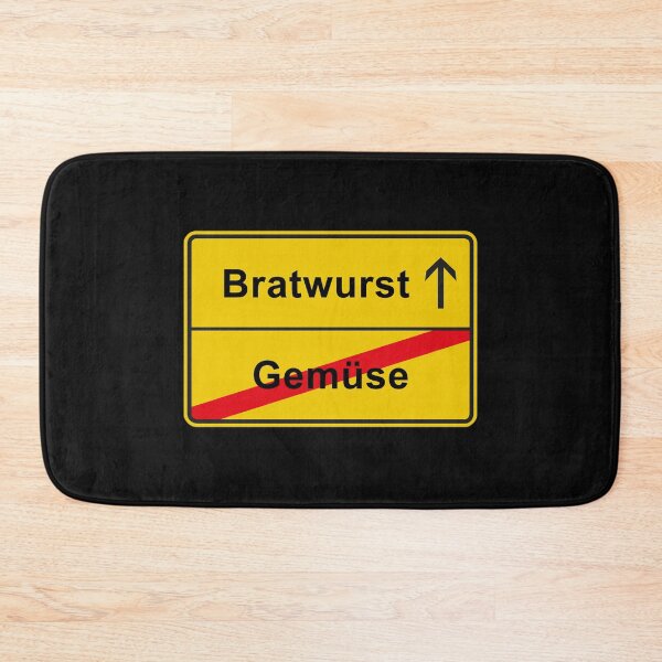 Item preview, Bratwurst vegetables exit sign designed and sold by GeogDesigns.