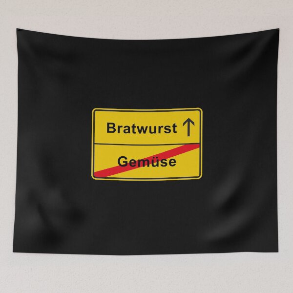 Item preview, Bratwurst vegetables exit sign designed and sold by GeogDesigns.