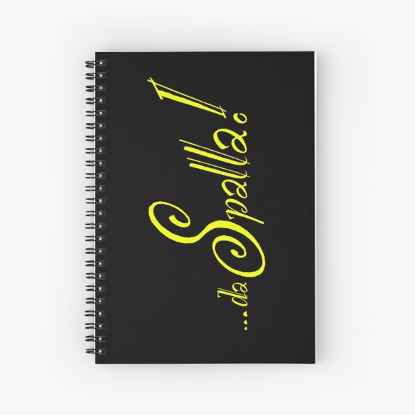 Beautiful covers with da Spalla yellow logo! Spiral Notebook