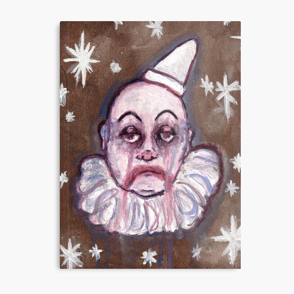 sad clown painting