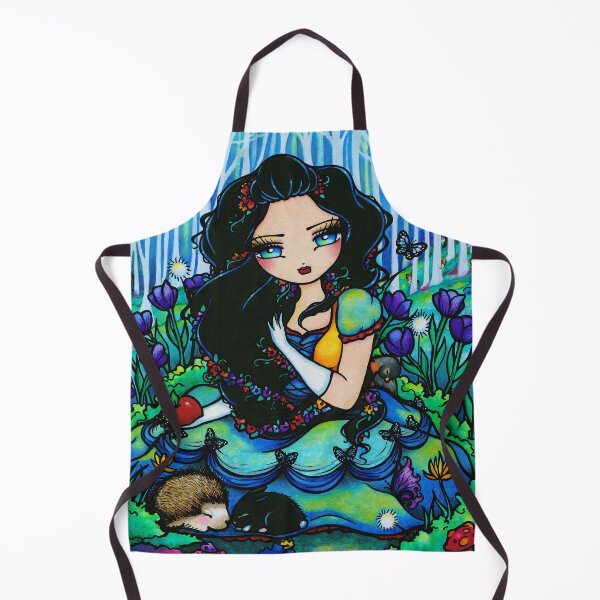 Item preview, Black Haired Beauty and Animal Friends Whimsical Fantasy Art designed and sold by hannahlynnart.