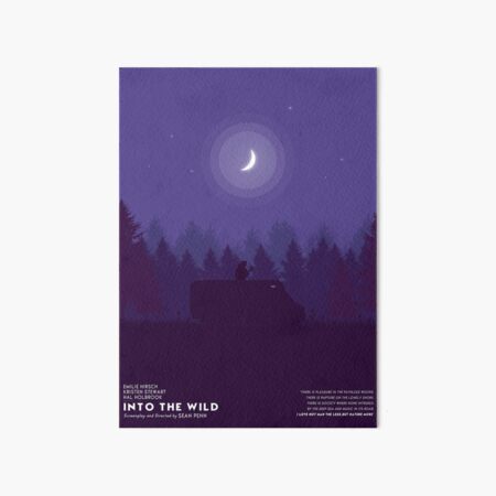 Into The Wild minimalist Poster Art Board Print