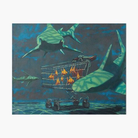 Item preview, Sharks with Trolley Banksy Painting designed and sold by WE-ARE-BANKSY.