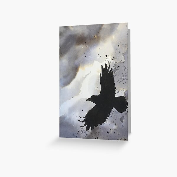 Storm raven. Greeting Card