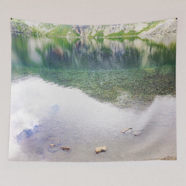 Item preview, Beautiful Water Reflection Seven Rila Lakes Bulgarian Photo With Plastic Wrap Filter designed and sold by LuckyKermit.