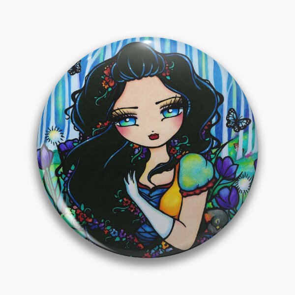 Item preview, Black Haired Beauty and Animal Friends Whimsical Fantasy Art designed and sold by hannahlynnart.