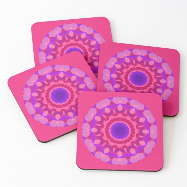 Item preview, Pink and Purple Mandala Kaleidoscope Style designed and sold by CheriesArt.