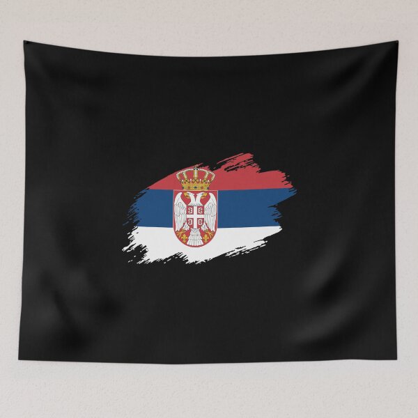 Item preview, Serbia Serbian flag flag designed and sold by GeogDesigns.