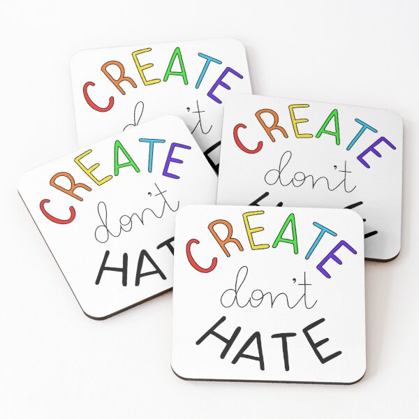 Item preview, Create don't hate designed and sold by writeanewpage.