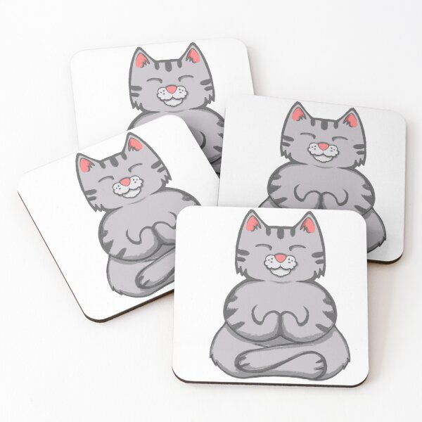 Item preview, Yoga Cat Meditating Zen Cat designed and sold by SusanaDesigns.