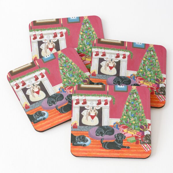 Item preview, Cute Labrador Retriever Christmas Eve designed and sold by HappyLabradors.