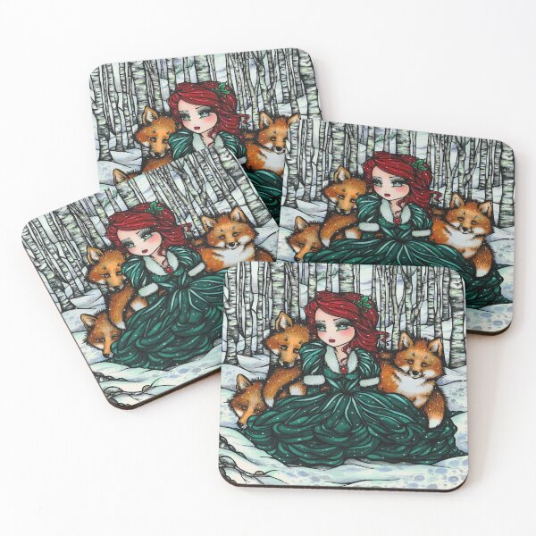 Item preview, Whimsical Wintery Nature Scene Fantasy Art designed and sold by hannahlynnart.