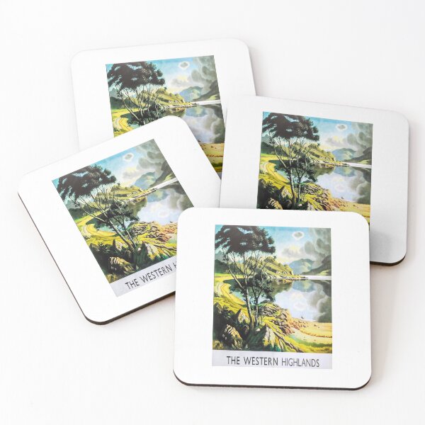 Item preview, retro iconic The Western Highlands designed and sold by CorasPosters.