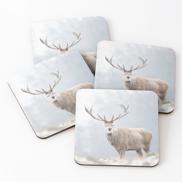 Item preview, Red deer stag in winter designed and sold by dgwildlife.