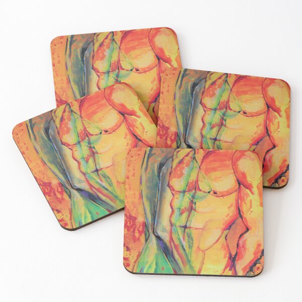 Item preview, Nudes of man and woman,two figures, couple, lovers,decorative painting designed and sold by JuliaMia.