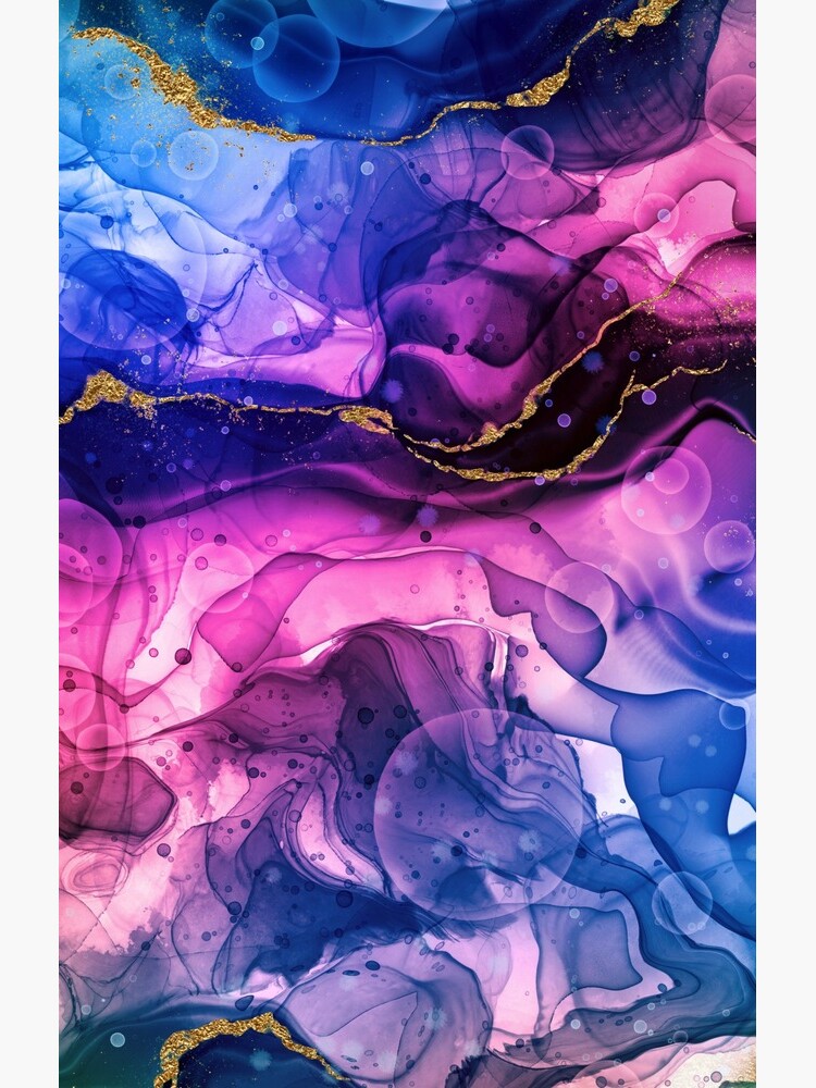 Thunderstorm Marble Alcohol Ink Purple by MysticMarble