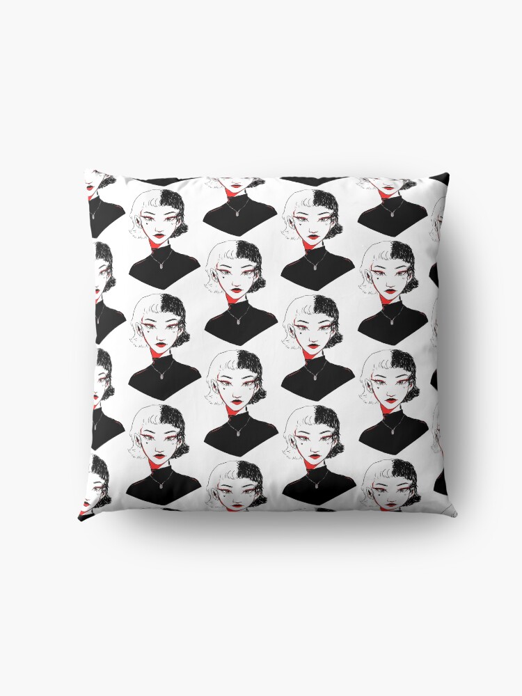 Alternate view of RED AND BLACK Floor Pillow