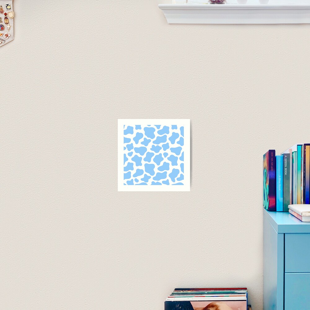 "aesthetic blue cow print" Art Print for Sale by STAR10008 | Redbubble