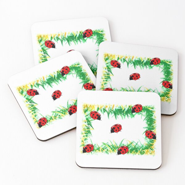 Item preview, Little red cute ladybugs in the garden designed and sold by BV-creas.