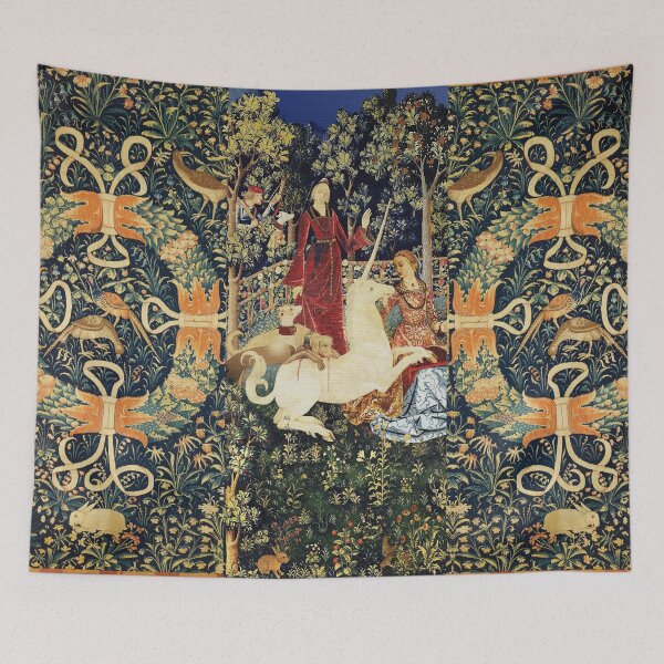 Item preview, LADY AND MYSTIC CAPTURE OF UNICORN Orange Green Floral Crowns,Animals designed and sold by BulganLumini.