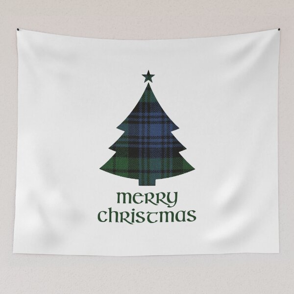 Item preview, Black Watch Scottish Tartan Merry Christmas Tree designed and sold by CoolYule.