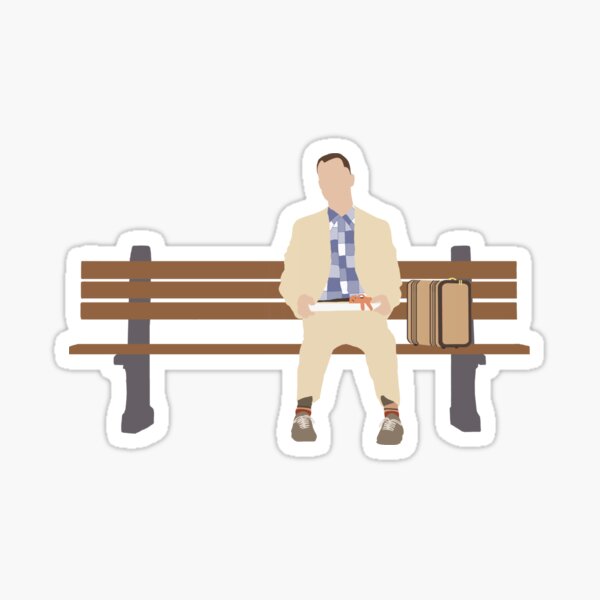 Forrest Gump ilustración Pegatina