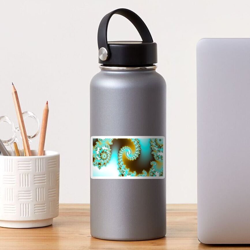 Aqua fractal Sticker