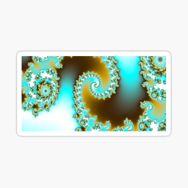 Aqua fractal Sticker