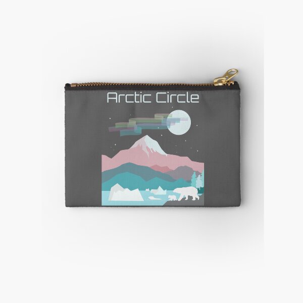Item preview, Arctic Circle - Polar Ice Region with Aurora Lights & Polar Bears designed and sold by LouiseFranksArt.
