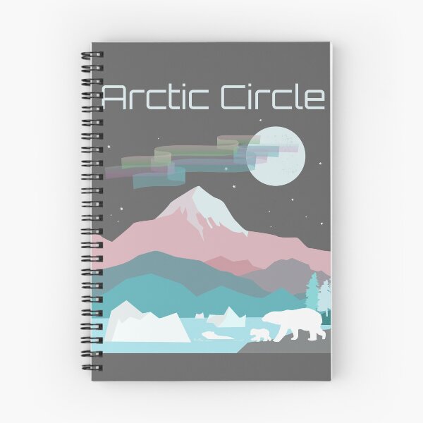 Item preview, Arctic Circle - Polar Ice Region with Aurora Lights & Polar Bears designed and sold by LouiseFranksArt.