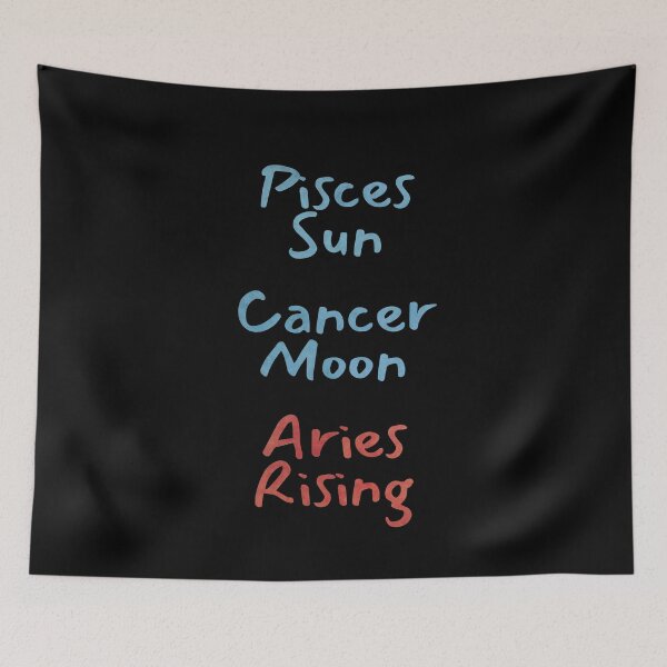 Item preview, Pisces Sun Cancer Moon Aries Rising Text designed and sold by leomooncreates.