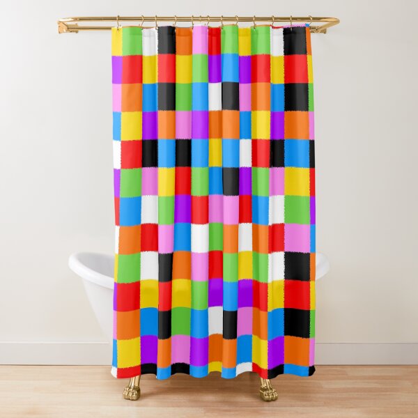 Elmer Patchwork Shower Curtain