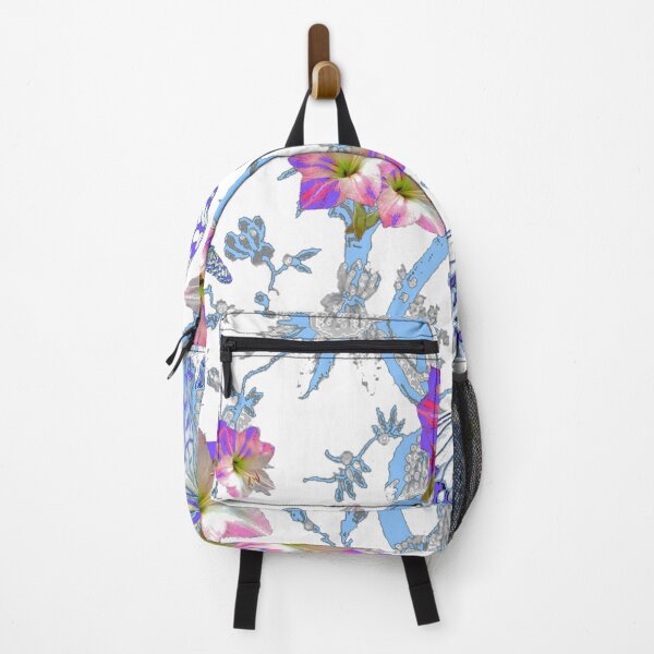 Item preview, PURPLE-PINK DECORATIVE BLUE FLOWER GARDEN & BUTTERFLIES designed and sold by sharlesart.