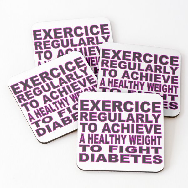 Item preview, EXERCICE REGULARLY TO ACHIEVE A HEALTHY WEIGHT TO FIGHT DIABETES - HAPPY WORLD DIABETES DAY designed and sold by Ralek.