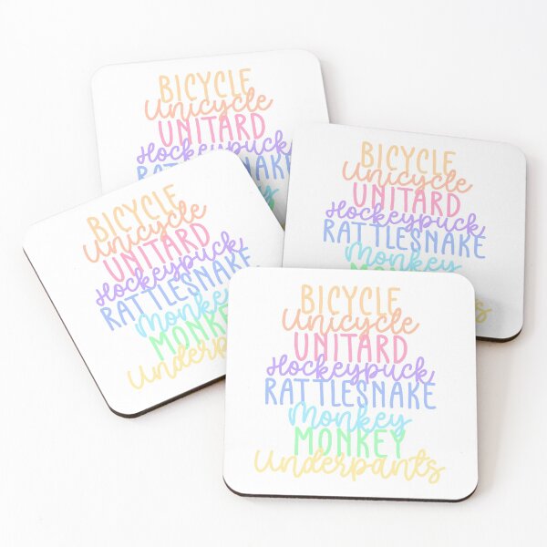 Item preview, Monkey Monkey Underpants Rainbow Fan Quote White designed and sold by Sunny Collections.