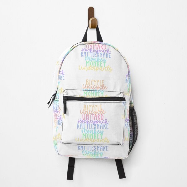 Item preview, Monkey Monkey Underpants Rainbow Fan Quote White designed and sold by Sunny Collections.