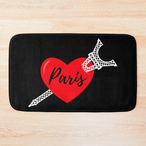 Item preview, PARIS AT HEART Eiffel Tower Cute French Travel Quote designed and sold by a-little-ink.