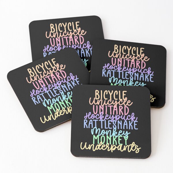 Item preview, Monkey Monkey Underpants Rainbow Fan Quote Black designed and sold by Sunny Collections.