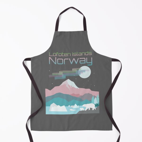 Item preview, Lofoten Islands - Polar Ice Region with Aurora Lights & Polar Bears designed and sold by LouiseFranksArt.