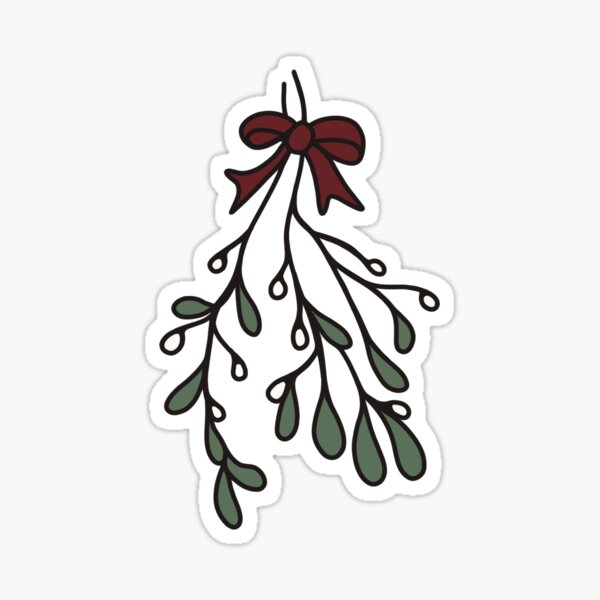Mistletoe Cartoon Sticker