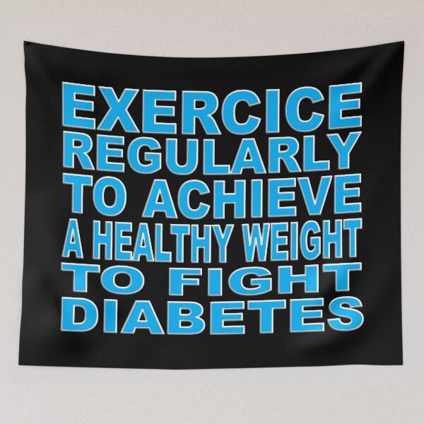 Item preview,  EXERCICE REGULARLY TO ACHIEVE A HEALTHY WEIGHT TO FIGHT DIABETES - HAPPY WORLD DIABETES DAY designed and sold by Ralek.