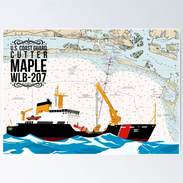 Chart Art - Coast Guard Cutter Maple Poster