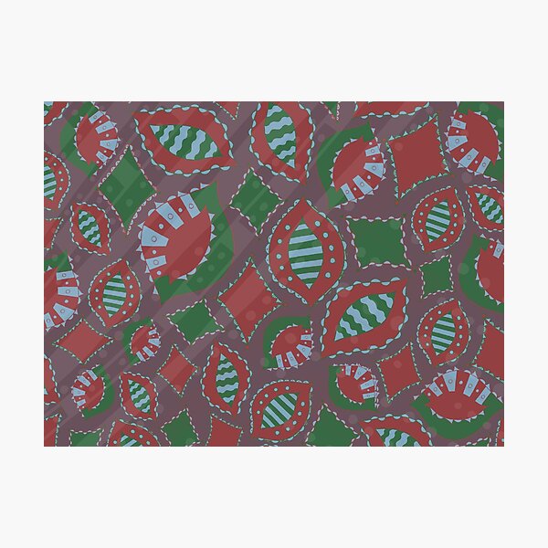 Christmas Celebration Doodles Photographic Print