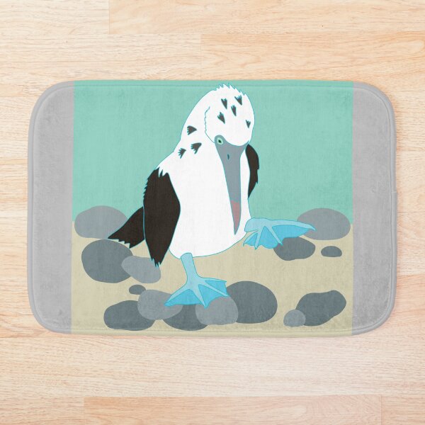 Blue footed booby Bath Mat