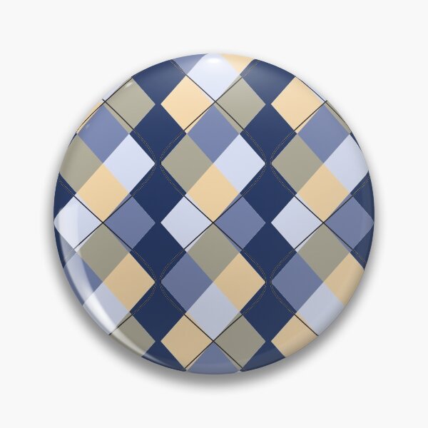 Item preview, Blue Beige and Olive Drab Squares and Argyle  designed and sold by tulipdesign.