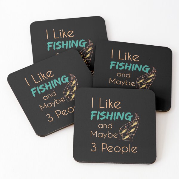 Item preview, I Like Fishing and Maybe 3 People funny gift ,hunting fishing  designed and sold by LANANIL.