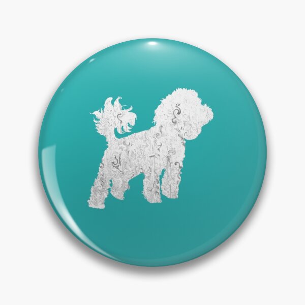 Item preview, Poochon on turquoise designed and sold by ThePoodleandCo.